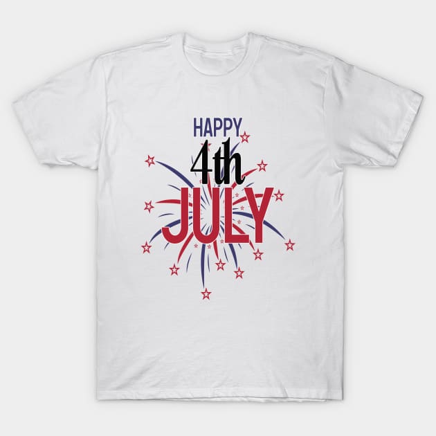 Happy 4th July T-Shirt by Roberto C Briseno